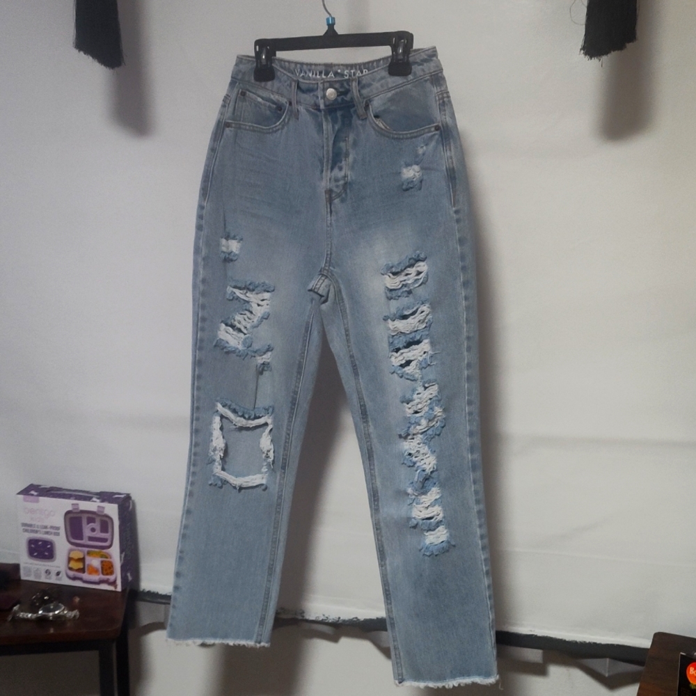 Distressed jeans